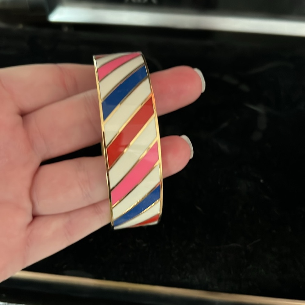 EUC Kate Spade Pink Blue Red Gold Bracelet - Picture 2 of 3